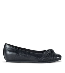 Chainey Casual Flat Black Croco - Women