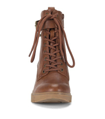 Dani Lace Up Boot Cognac - Women