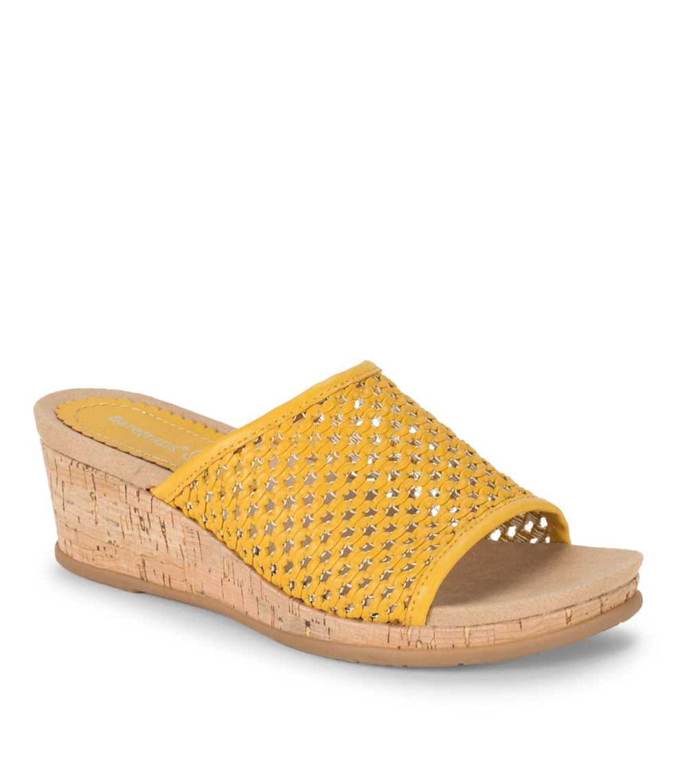 Flossey Wedge Slide Sandal Mellow Yellow - Women