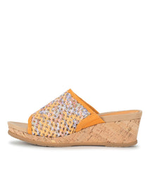 Flossey Wedge Slide Sandal Sun Multi Floral - Women