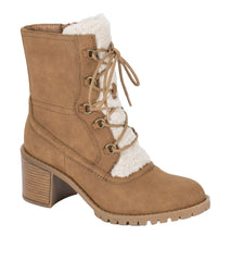 Hadlee Lace Up Bootie Cognac - Women
