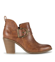 Karina Block Heel Ankle Bootie Brown - Women