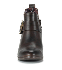 Karina Block Heel Ankle Bootie Dark Brown - Women