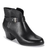Lane Block Heel Bootie Black Croco - Women