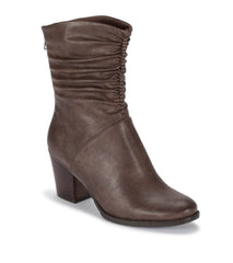 Leslie Block Heel Slouch Boot Dark Taupe - Women
