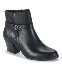 Linda Block Heel Bootie Black - Women