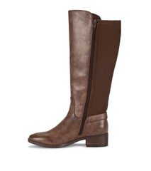 McKayla Wide Calf Tall Boot Dark Brown - Women