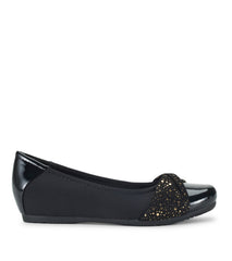 Mitsy Casual Flat Black Patent - Women