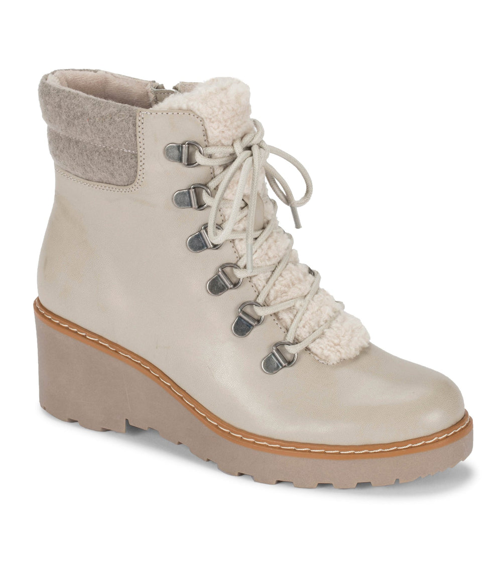 Nasha Lace Up Wedge Bootie Taupe - Women