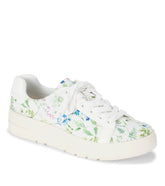 Nishelle Lace Up Sneaker White/Multi Flower Canvas - Women