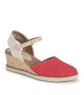 Ocean Closed Toe Wedge Sandal Red - Women