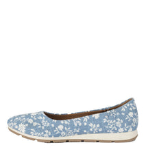 Prim Slip On Blue/White Flower Canvas - Women