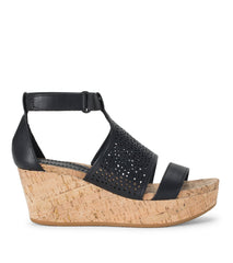 Raisie Wedge Sandal Black - Women