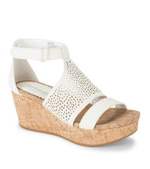 Raisie Wedge Sandal Cream - Women