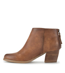 Lauryn Block Heel Ankle Bootie Walnut - Women