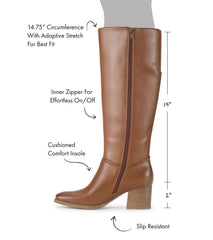 Thalia Tall Boot Walnut - Women