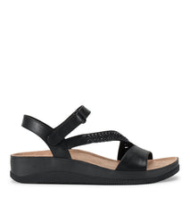 Frolick Wedge Sandal Black - Women