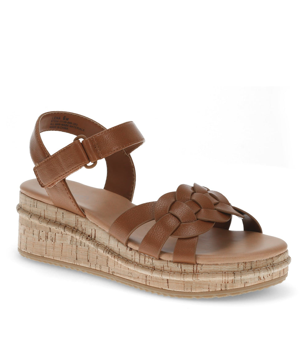 Lena Wedge Sandal Dark Beechnut - Women