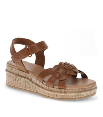 Lena Wedge Sandal Dark Beechnut - Women
