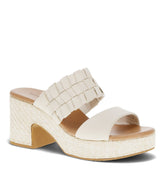 Mavis Block Heel Slide Sandal Cream - Women