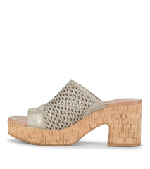 Michaela Block Heel Sandal Champagne - Women