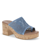 Michaela Block Heel Sandal Island Blue - Women