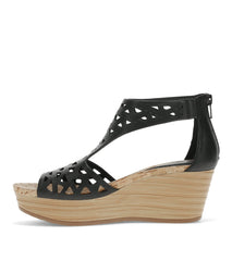 Miriam Wedge Sandal Black - Women