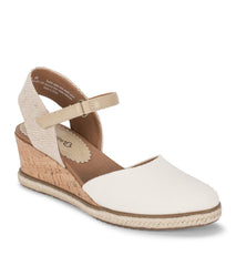 Ocean Closed Toe Wedge Sandal Cream - Women