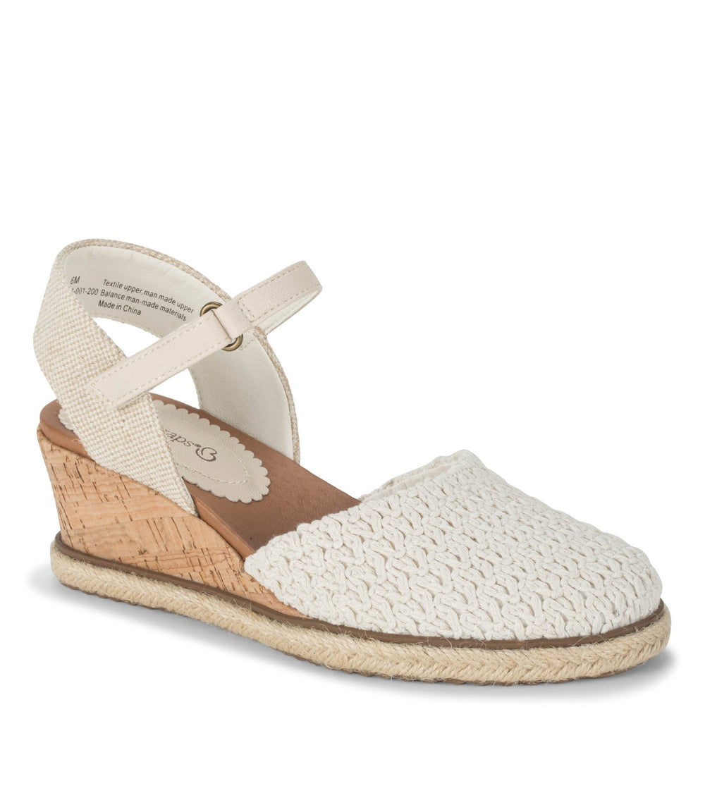 Ocean Closed Toe Wedge Sandal Natural - Women
