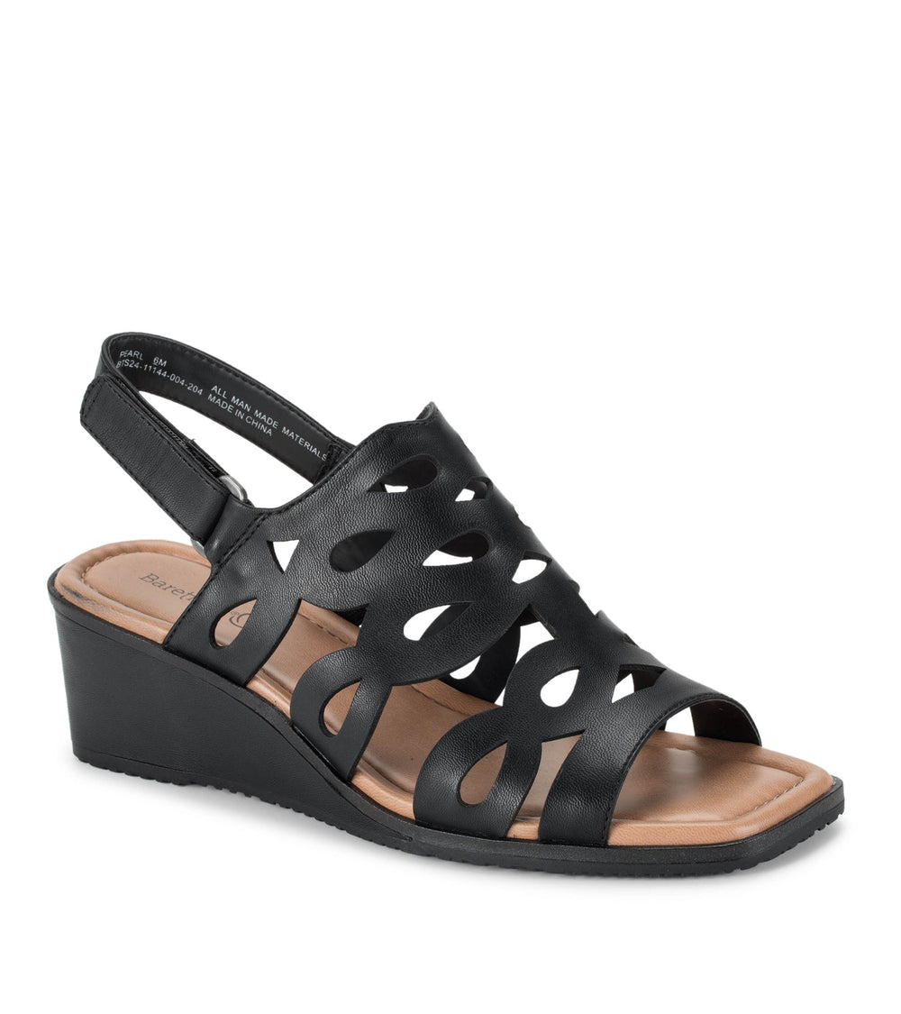 Pearl Wedge Sandal Black - Women