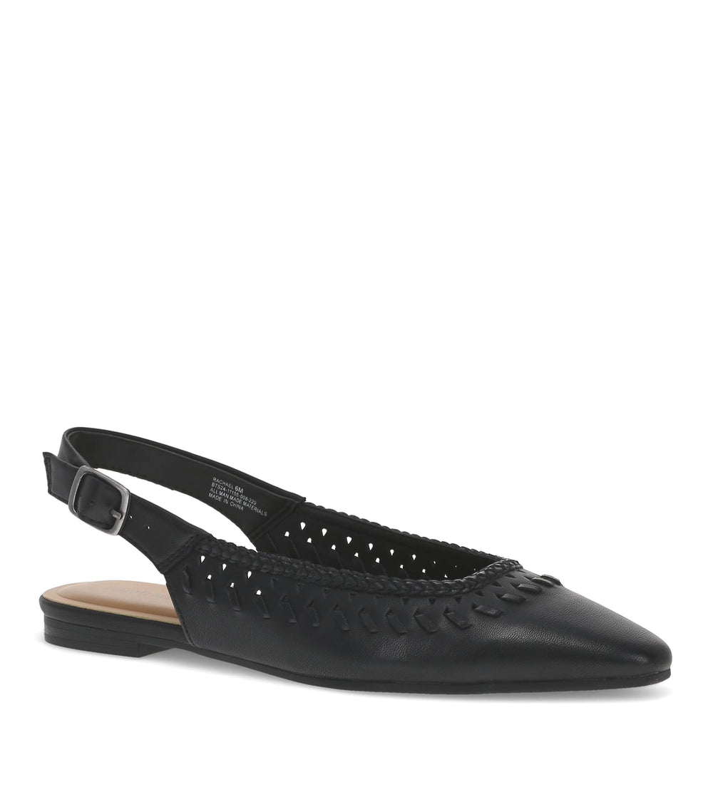 Rachael Slingback Flat Black - Women