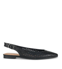 Riva Slingback Flat Black - Women
