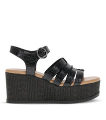 Savannah Wedge Sandal Black - Women