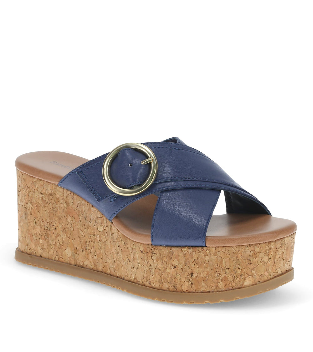 Sydney Wedge Sandal Navy - Women