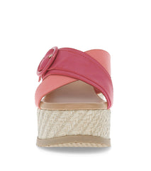 Sydney Wedge Sandal Pink Punch - Women