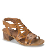 Velvet Block Heel Sandal Caramel - Women