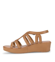 Wilma Wedge Sandal Caramel - Women