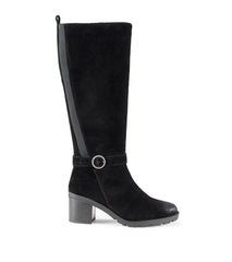 Della Tall Boot Black Suede - Women