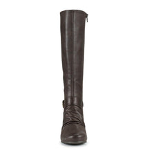 Sammy Tall Wedge Boot Dark Brown - Women