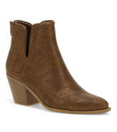 Yara Block Heel Bootie Bronze - Women