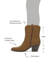 Yenni Western Boot Walnut - Women