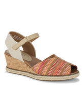 Odetta Espadrille Wedge Sandal Coral Multi - Women
