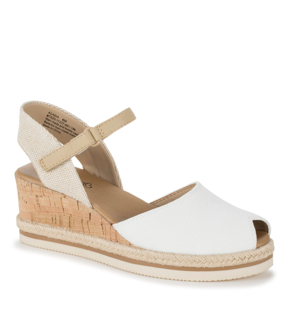 Acadia Peep Toe Wedge Sandal White - Women