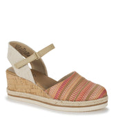 Alycia Closed Toe Wedge Sandal Coral Multi - Women
