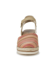 Alycia Closed Toe Wedge Sandal Coral Multi - Women