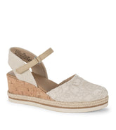 Alycia Closed Toe Wedge Sandal Cream - Women
