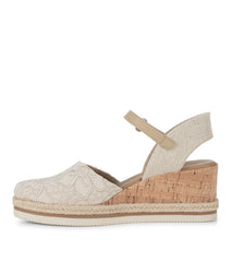 Alycia Closed Toe Wedge Sandal Cream - Women