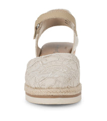 Alycia Closed Toe Wedge Sandal Cream - Women