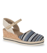 Alycia Closed Toe Wedge Sandal Navy Multi - Women