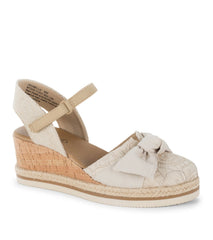 Arabelle Closed Toe Wedge Sandal Cream - Women
